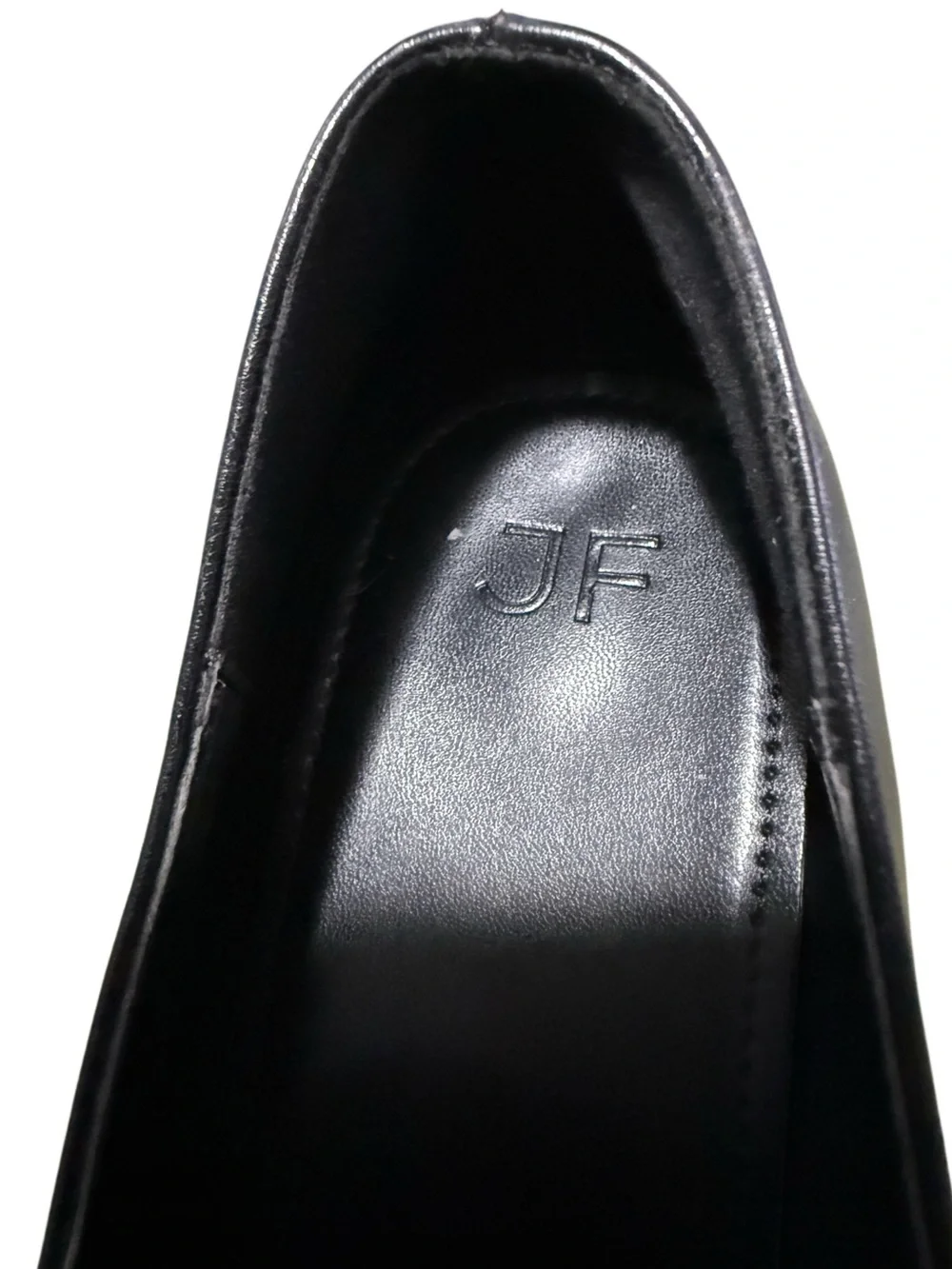 JF Black Chunky Platform Heeled Penny Loafers Lug Sole Size 11 NWOT